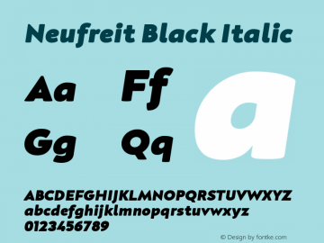 Neufreit Black Italic Version 1.000图片样张