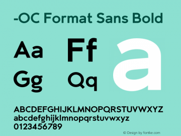 -OC Format Sans Bd Version 1.300;hotconv 1.0.109;makeotfexe 2.5.65596图片样张