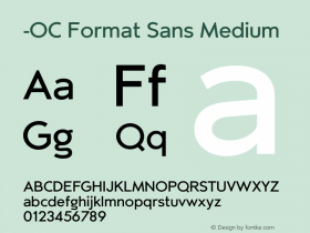 -OC Format Sans Md Version 1.300;hotconv 1.0.109;makeotfexe 2.5.65596 Font Sample