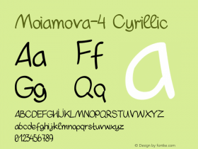 Moiamova4-Cyrillic Version 1.000 Font Sample