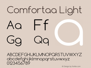 Comfortaa-Light Version 2.001; ttfautohint (v1.4.1)图片样张