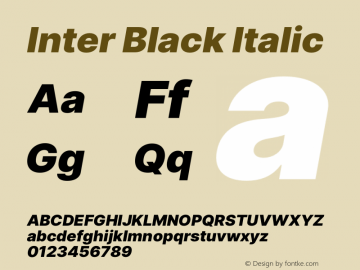 Inter Black Italic Version 3.015;git-7f5c04026图片样张