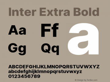 Inter Extra Bold Version 3.015;git-7f5c04026 Font Sample