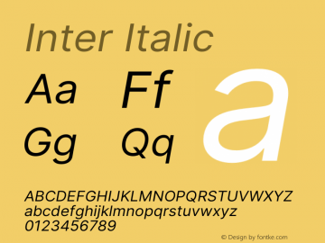 Inter Italic Version 3.015;git-7f5c04026 Font Sample