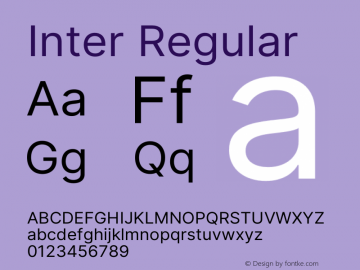 Inter Regular Version 3.015;git-7f5c04026 Font Sample