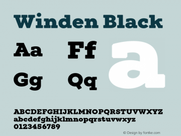 Winden-Black Version 1.000;hotconv 1.0.109;makeotfexe 2.5.65596 Font Sample