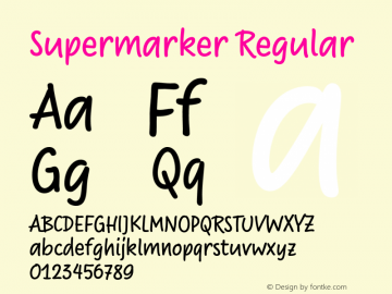 Supermarker-Regular Version 1.000图片样张