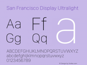 San Francisco Display Ultralight 10.0d46e1 Font Sample