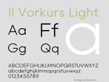 IIVorkursLight Version 1.023;Fontself Maker 3.5.1图片样张