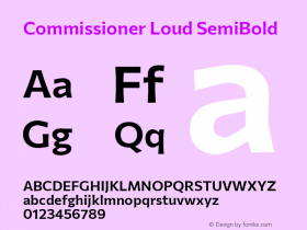 Commissioner Loud SemiBold Version 1.000; ttfautohint (v1.8.3) Font Sample