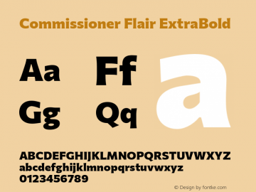 Commissioner Flair ExtraBold Version 1.000图片样张