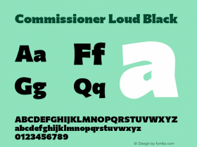 Commissioner Loud Black Version 1.000 Font Sample
