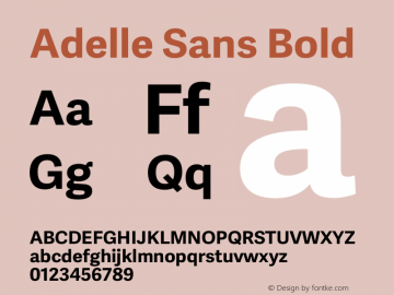 Adelle Sans Bold Version 2.50 Font Sample