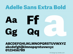 Adelle Sans Extrabold Version 2.50 Font Sample