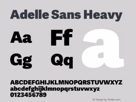 Adelle Sans Heavy Version 2.50 Font Sample