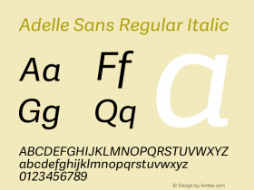 Adelle Sans Italic Version 2.50图片样张