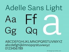 Adelle Sans Light Version 2.50 Font Sample