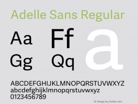 Adelle Sans Regular Version 2.50 Font Sample
