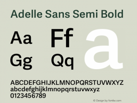 Adelle Sans Semibold Version 2.50 Font Sample