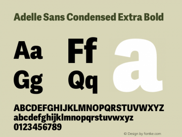 Adelle Sans Cnd Extrabold Version 2.500 Font Sample