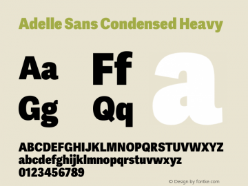 Adelle Sans Cnd Heavy Version 2.500 Font Sample