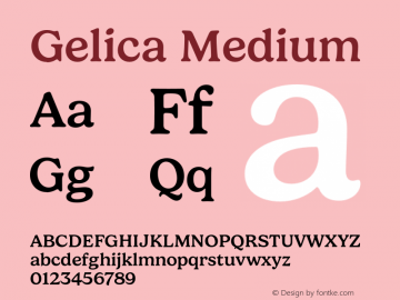 Gelica-Medium Version 1.00图片样张