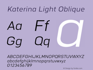 Katerina Light Oblique Version 1.000图片样张