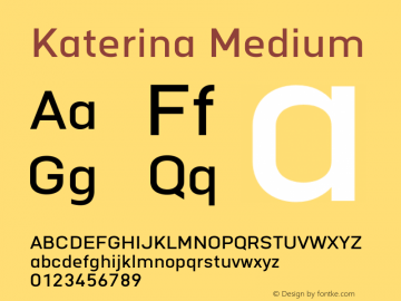 Katerina Medium Version 1.000图片样张