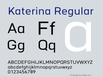 Katerina Regular Version 1.000图片样张