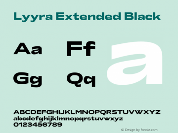 LyyraExtended-Black Version 1.001;hotconv 1.0.109;makeotfexe 2.5.65596图片样张