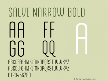 Salve-NarrowBold Version 1.000图片样张