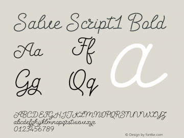 Salve-Script1Bold Version 1.000图片样张