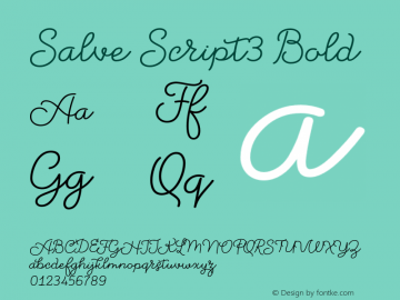 Salve-Script3Bold Version 1.000图片样张