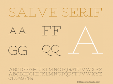 Salve-Serif Version 1.000图片样张