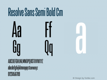 ResolveSans-SemiBoldCm Version 1.000;hotconv 1.0.109;makeotfexe 2.5.65596 Font Sample