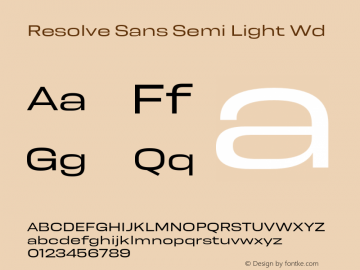 ResolveSans-SemiLightWd Version 1.000;hotconv 1.0.109;makeotfexe 2.5.65596 Font Sample
