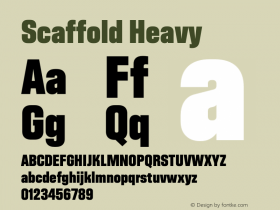 Scaffold-Heavy Version 1.000 Font Sample