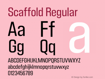 Scaffold-Regular Version 1.000 Font Sample