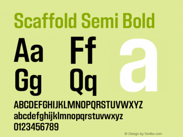 Scaffold-SemiBold Version 1.000图片样张
