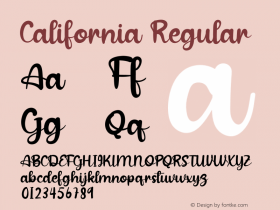 California Version 1.002;Fontself Maker 3.5.2图片样张
