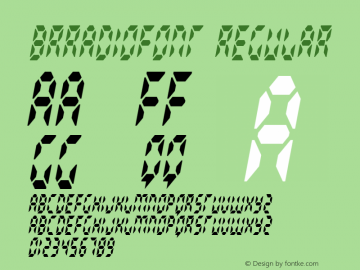 brradiofont Version 1.00 September 28, 2020, initial release Font Sample