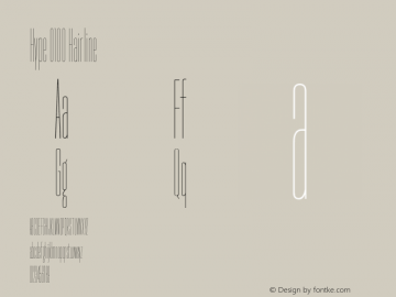 Hype 0100 Hairline Version 1.000;hotconv 1.0.109;makeotfexe 2.5.65596图片样张