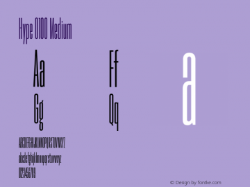 Hype 0100 Medium Version 1.000;hotconv 1.0.109;makeotfexe 2.5.65596图片样张