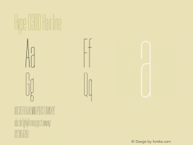 Hype 0300 Hairline Version 1.000;hotconv 1.0.109;makeotfexe 2.5.65596图片样张