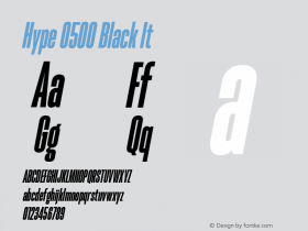 Hype 0500 Black It Version 1.000;hotconv 1.0.109;makeotfexe 2.5.65596 Font Sample