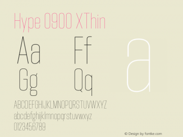 Hype 0900 XThin Version 1.000;hotconv 1.0.109;makeotfexe 2.5.65596 Font Sample