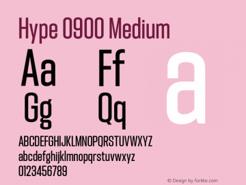 Hype 0900 Medium Version 1.000;hotconv 1.0.109;makeotfexe 2.5.65596 Font Sample