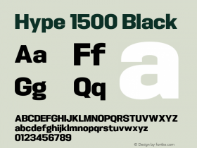 Hype 1500 Black Version 1.000;hotconv 1.0.109;makeotfexe 2.5.65596 Font Sample