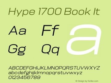 Hype 1700 Book It Version 1.000;hotconv 1.0.109;makeotfexe 2.5.65596 Font Sample