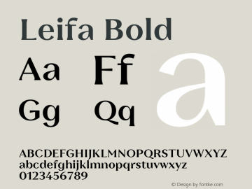 Leifa Bold Version 2.000图片样张